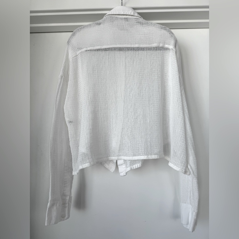 Osklen Buttoned Net Shirt | Sheer | Beach Club | Vacation - Picture 9 of 9